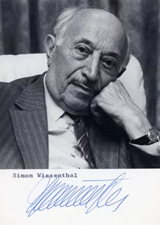 Simon Wiesenthal autograph