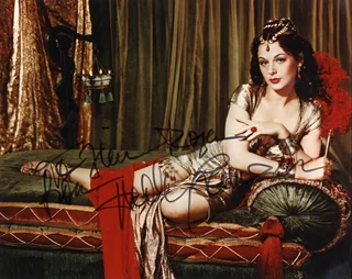 Hedy LaMarr autograph