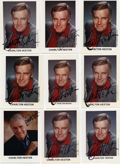 Charlton Heston autograph