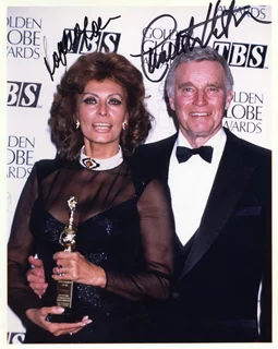 Heston & Loren autograph