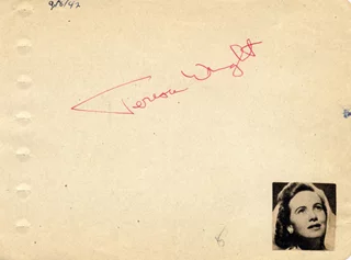Teresa Wright autograph