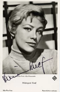 Hildegard Knef autograph