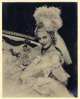 Jeanette MacDonald autograph