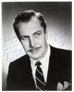 Vincent Price autograph