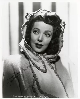 Loretta Young autograph