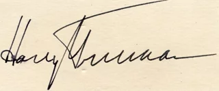 Harry Truman autograph