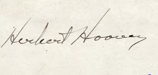 Herbert Hoover autograph