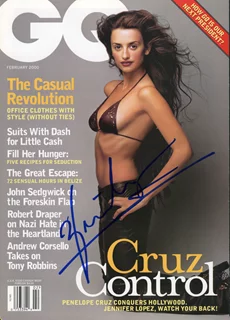 Penelope Cruz autograph