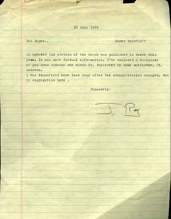 James Earl Ray autograph