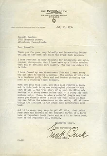 Frank Buck autograph