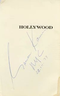 Garson Kanin autograph