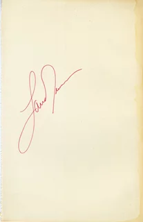 Lana Turner autograph