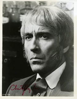 Christopher Lee autograph