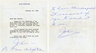 Joan Crawford autograph