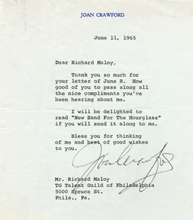 Joan Crawford autograph