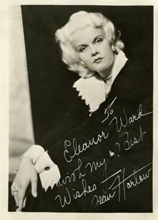 Jean Harlow autograph