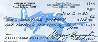 Pappy Boyington autograph