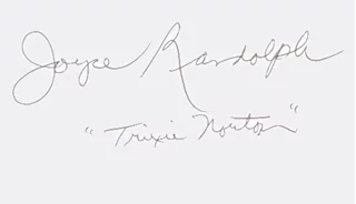 Joyce Randolph autograph