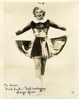 Sonja Henie autograph