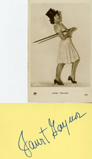 Janet Gaynor autograph