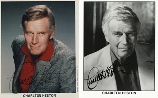 Charlton Heston autograph