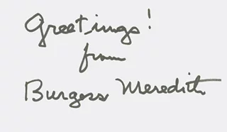 Burgess Meredith autograph