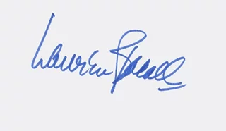 Lauren Bacall autograph