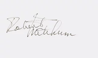 Robert Mitchum autograph