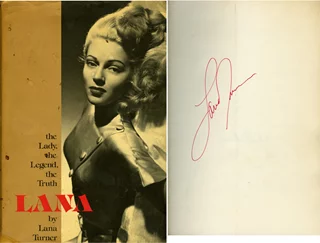 Lana Turner autograph
