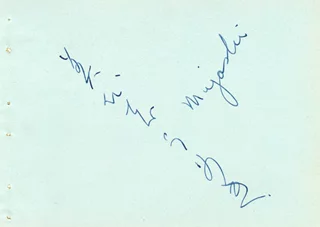 Miyoshi Umeki autograph