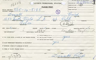 Donald Crisp autograph