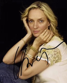 Uma Thurman autograph