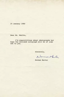 Norman Mailer autograph