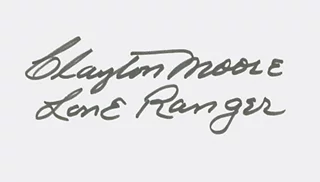 Clayton Moore autograph
