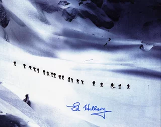 Sir Edmund Hillary autograph