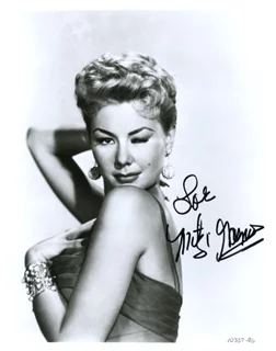 Mitzi Gaynor autograph