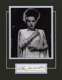 Elsa Lanchester autograph