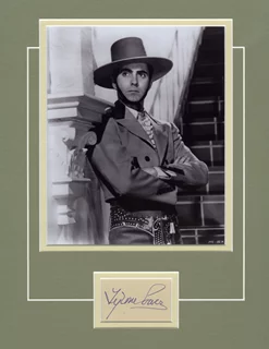 Tyrone Power autograph