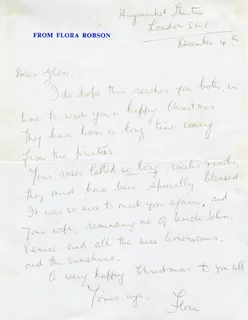 Flora Robson autograph
