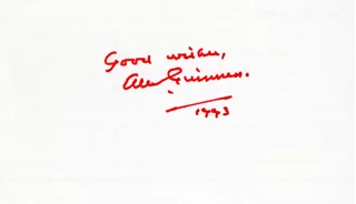 Alec Guinness autograph