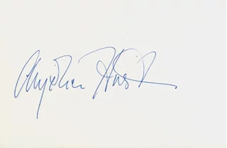 Anjelica Huston autograph