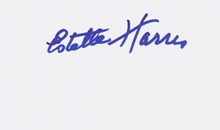 Estelle Harris autograph
