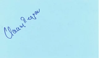 Nancy Reagan autograph