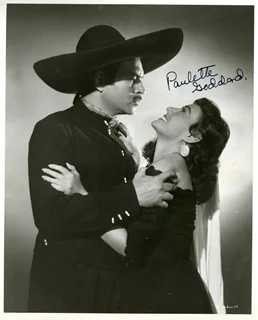 Paulette Goddard autograph