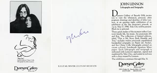 Yoko Ono autograph
