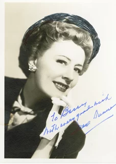 Irene Dunne autograph