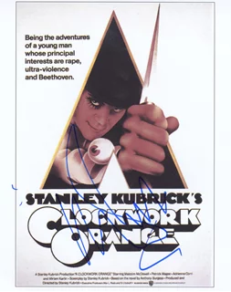 Malcolm McDowell autograph