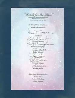Program Signed By Seven Astronauts autograph