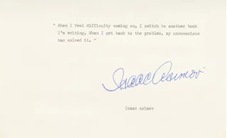 Isaac Asimov autograph