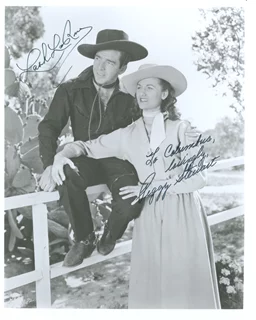Lash LaRue and Peggy Stewart autograph